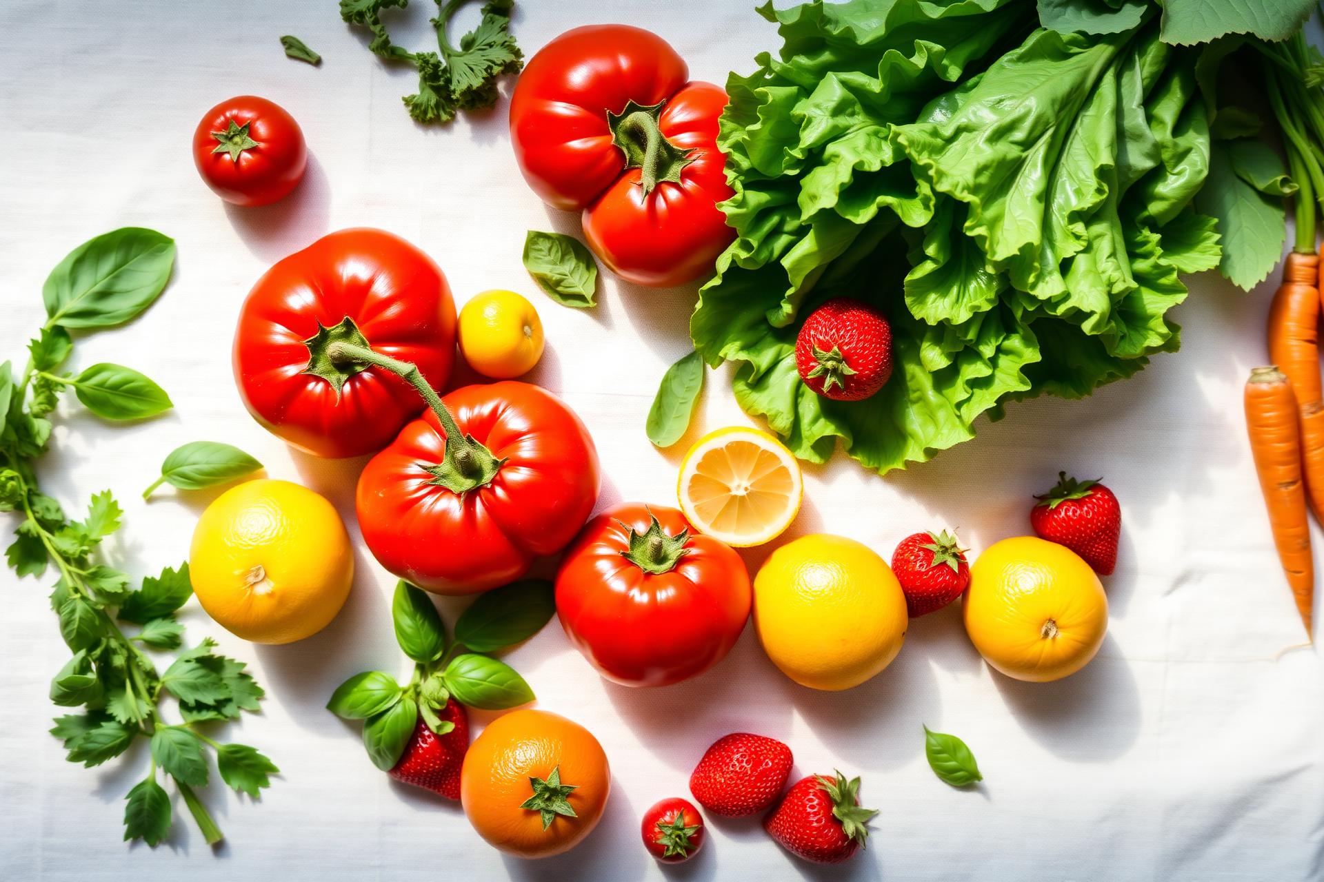Frutas e verduras frescas